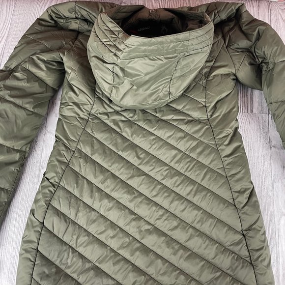 Spyder Women's Siren Long Jacket, Olive, Medium - Picture 9 of 15